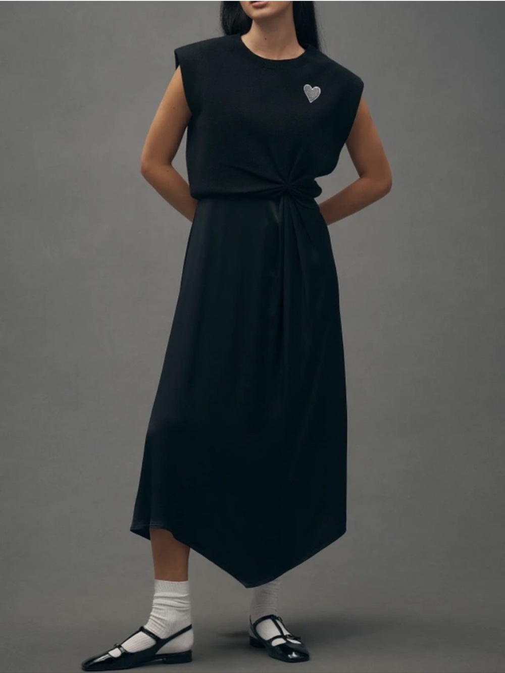 Anthropologie The Gemini Cap-Sleeve Sweater + Tank Dress Set